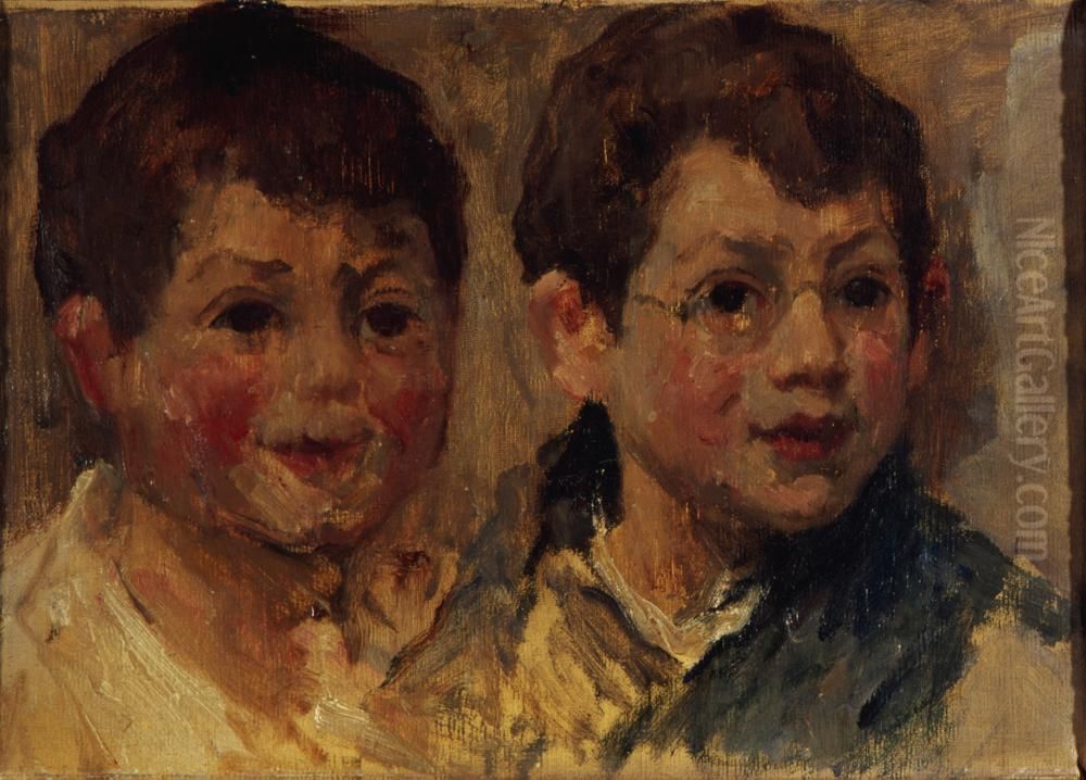 portret Jack en Seymour Frankfort Oil Painting by Eduard Frankfort