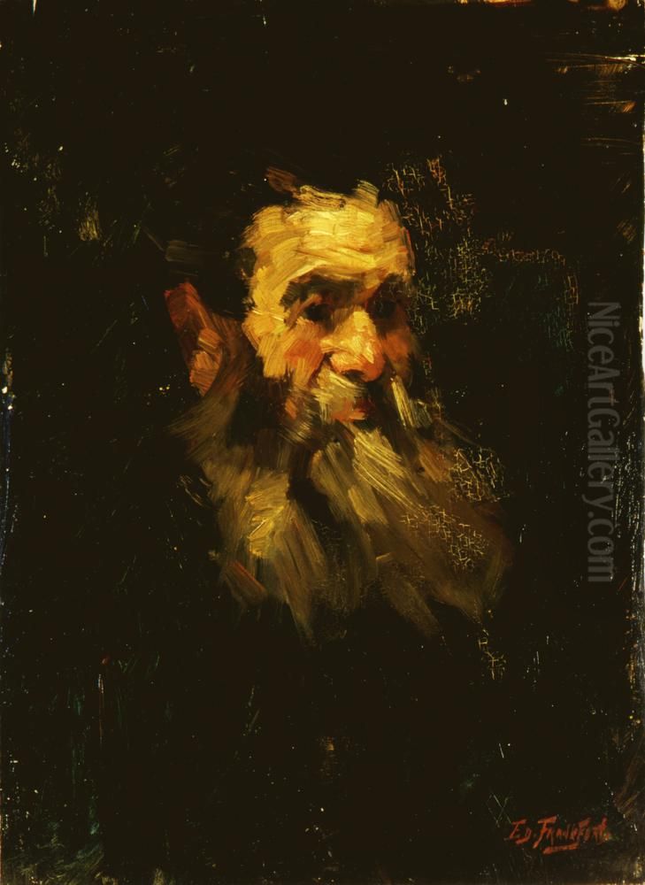 portret oude man Oil Painting by Eduard Frankfort
