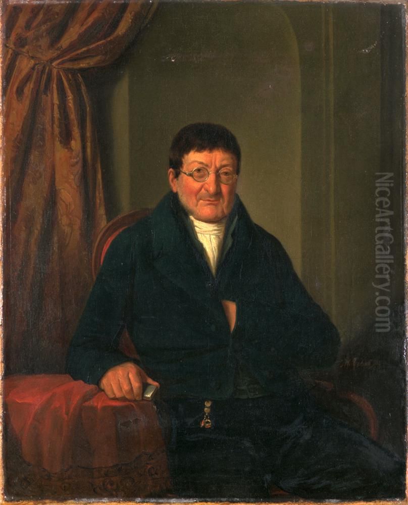 Portrait of Salomon David Cohen Oil Painting by Moritz Calisch