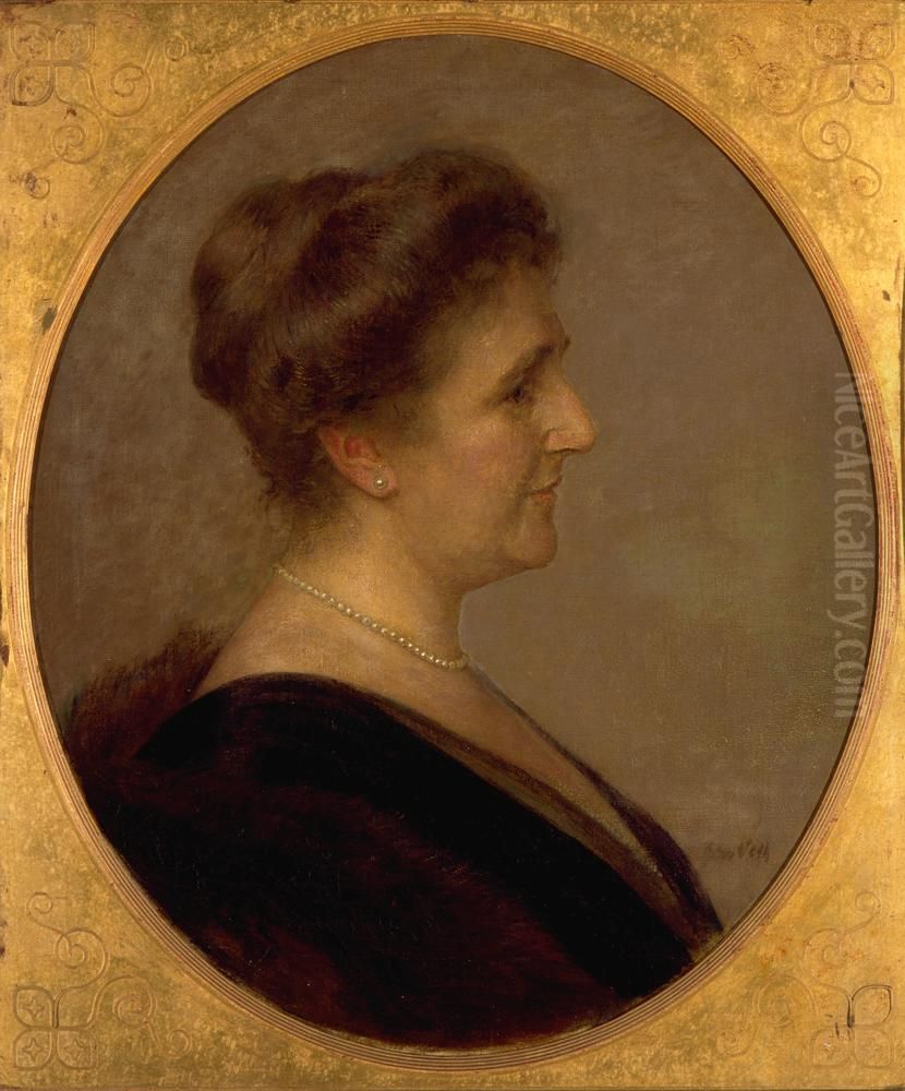 Portret van Adrienne Rosa Wertheim-Enthoven Oil Painting by Jan Veth