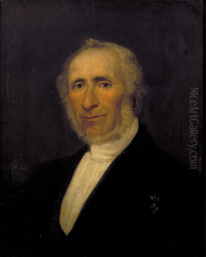 Portrait of Isaac Tobias Philips (1794-1872) Oil Painting by Jozef Israels