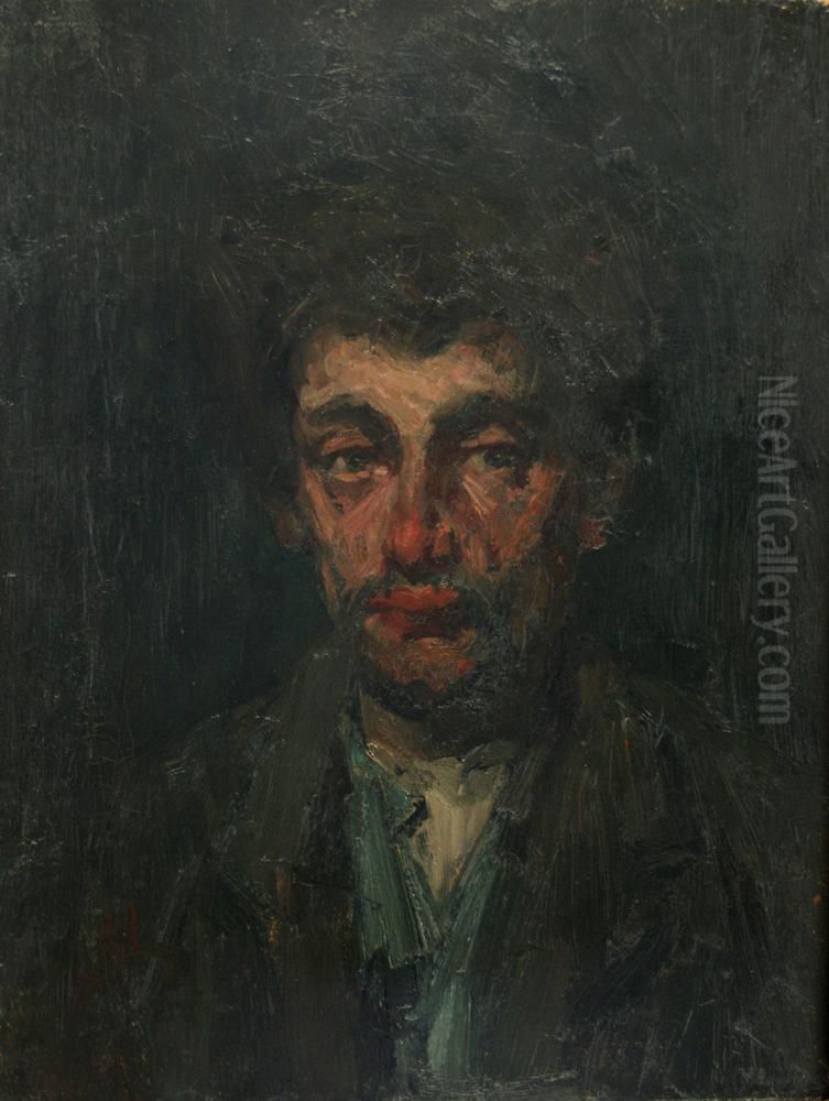 Man met ringbaard Oil Painting by Meijer de Haan