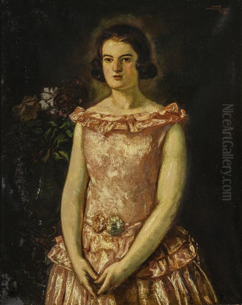 Portret Marion Houthakker-Lichtenstein Oil Painting by Martin Monnickendam