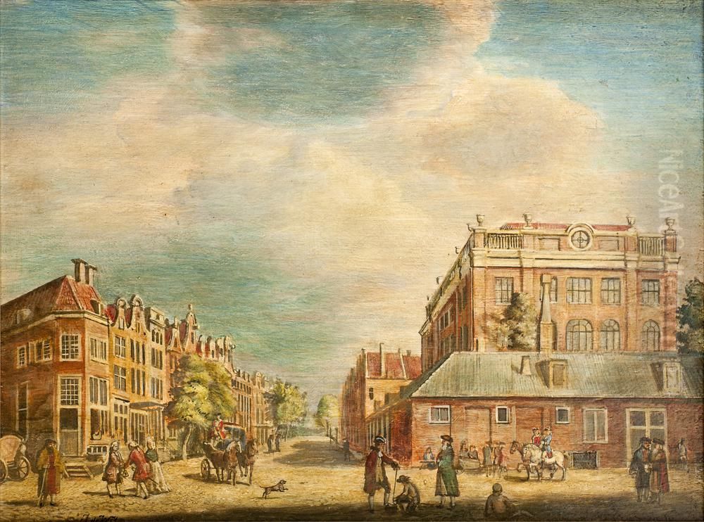 Gezicht op de Muiderstraat Oil Painting by Jacob de Wit