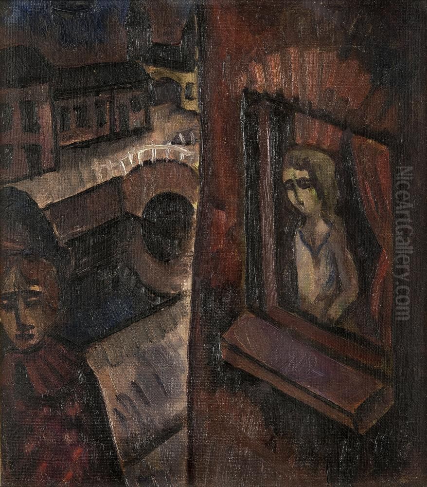 Stadsgezicht Oil Painting by Bob Hanf