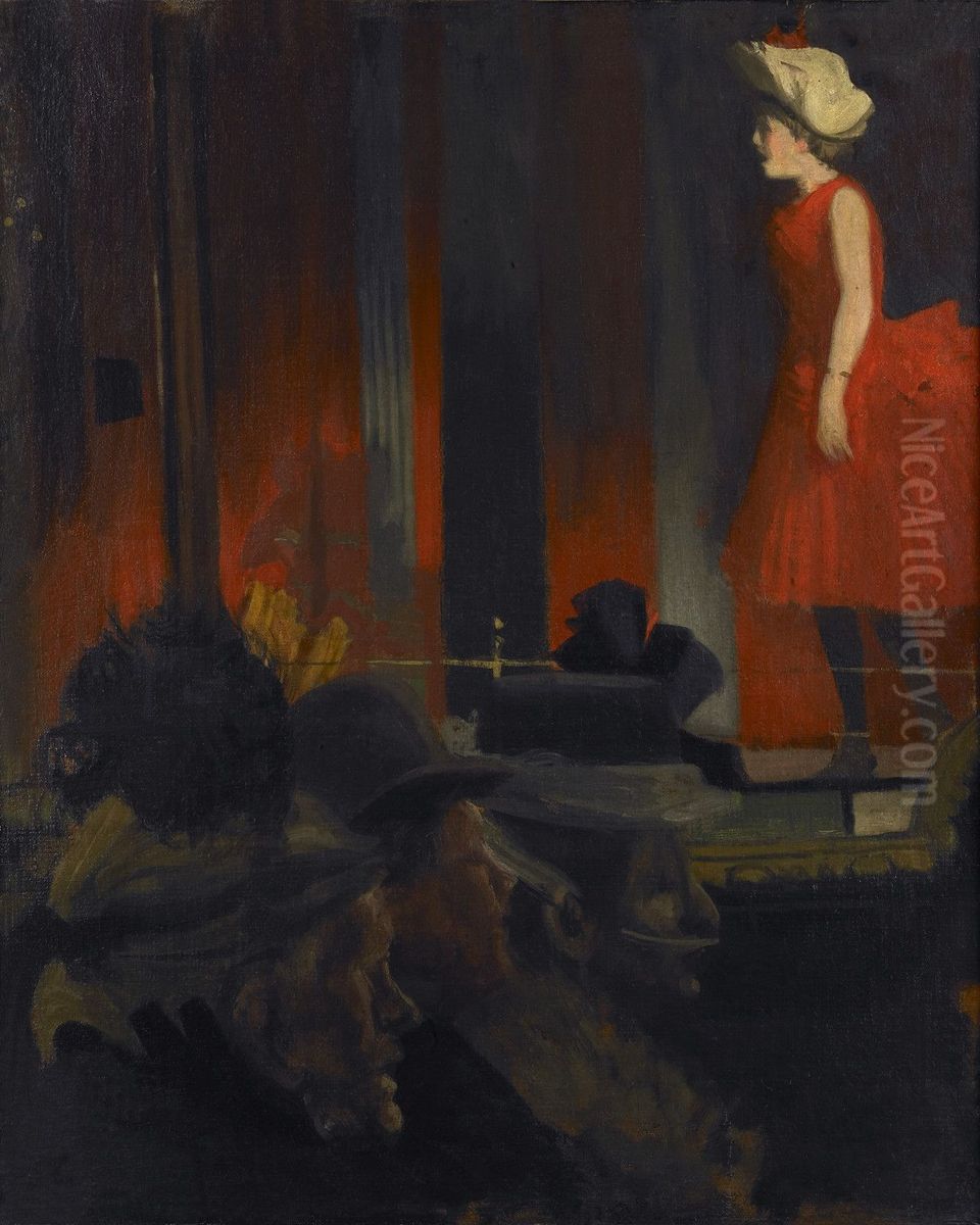 The Music Hall or The P.S. Wings in the O.P. Mirror Oil Painting by Walter Richard Sickert