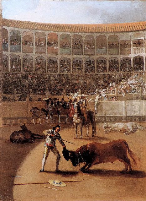 Suerte de matar Oil Painting by Francisco Goya Fuendetodos