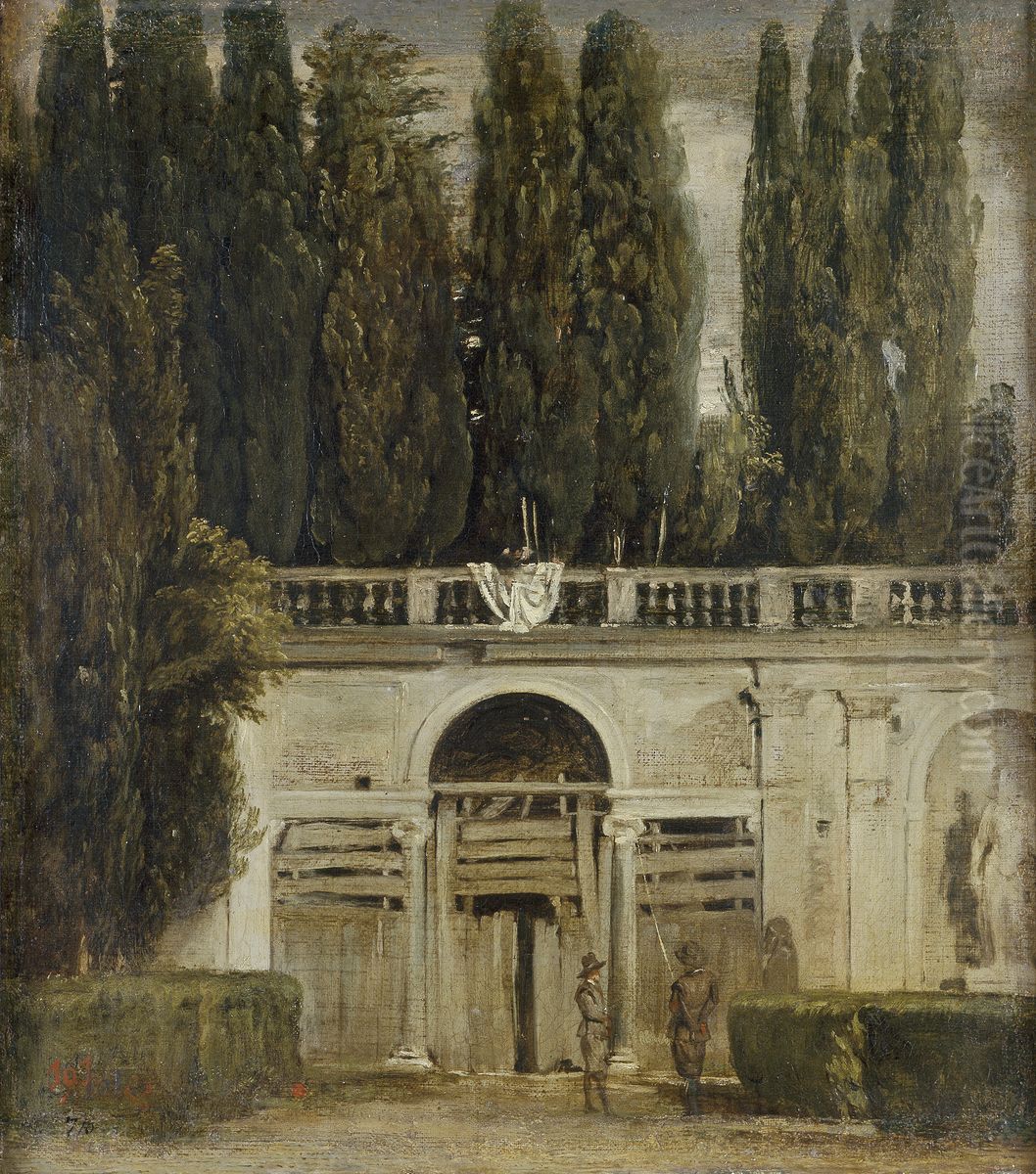 View of the Garden of the Villa Medici Oil Painting by Diego Rodriguez de Silva y Velazquez