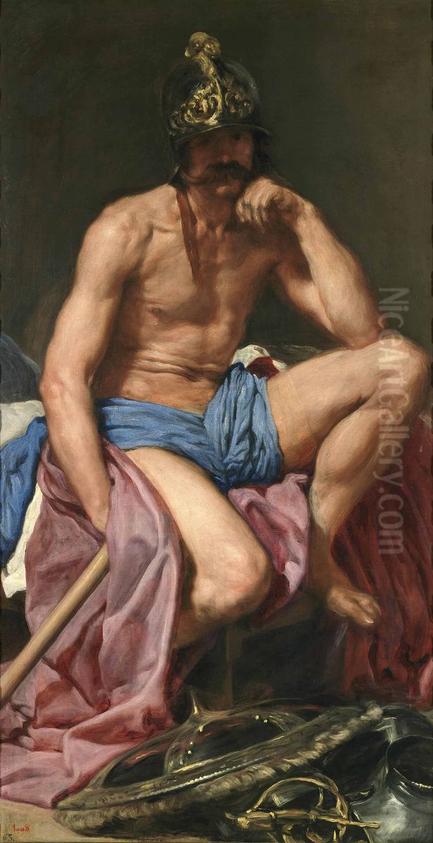 Mars Resting Oil Painting by Diego Rodriguez de Silva y Velazquez