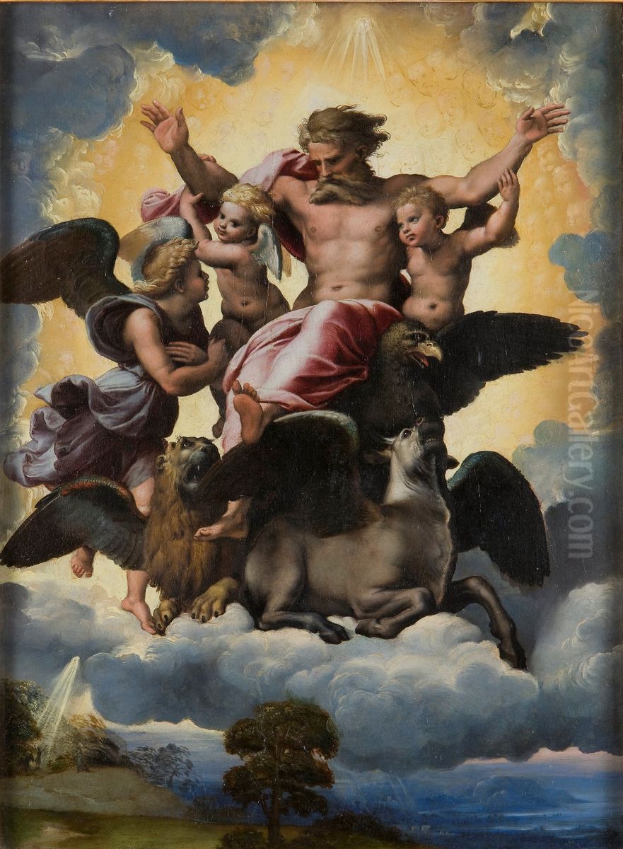 Visione di Ezechiele Oil Painting by Raphael