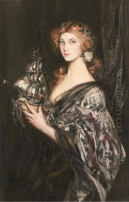 The Silver Ship Oil Painting by James Jebusa Shannon