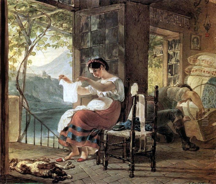 Familia italiana Oil Painting by Karl Bryullov