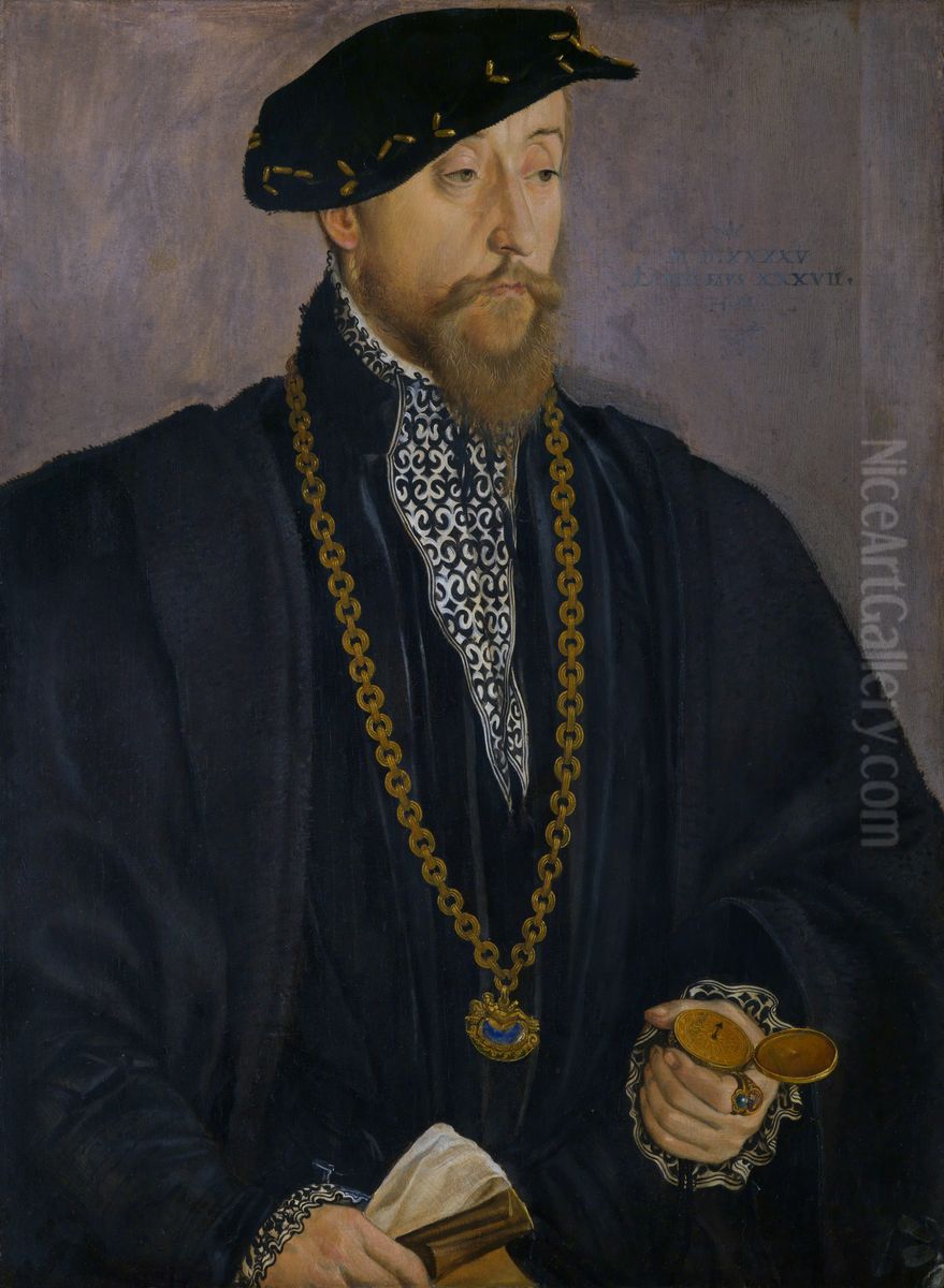 Portrait of Pankraz von Freyberg zu Hohenaschau Oil Painting by Hans Muelich