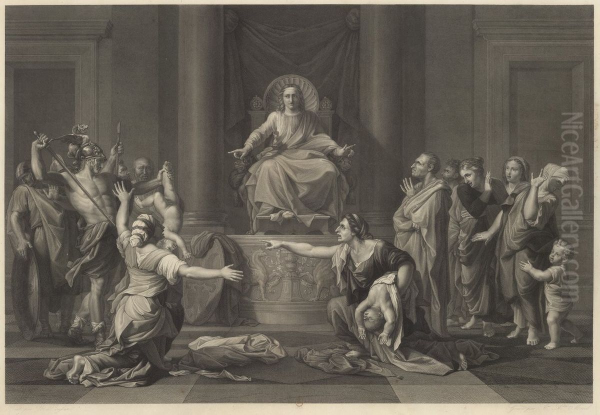 Le Jugement de Salomon Oil Painting by Antoine-Alexandre Morel