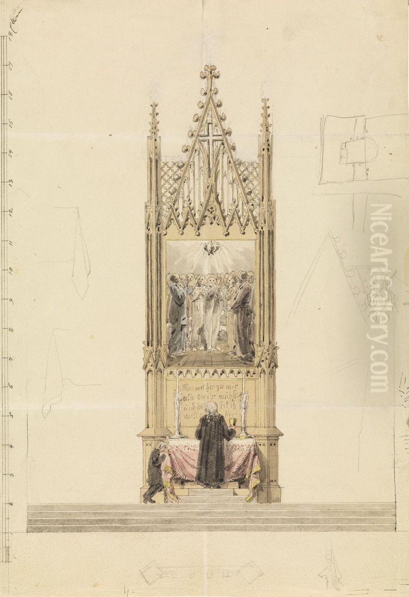 In front of an Altar Oil Painting by Caspar David Friedrich