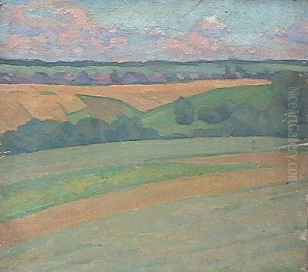 <<<<Pola i pereleski>>>> Oil Painting by Robert Falk