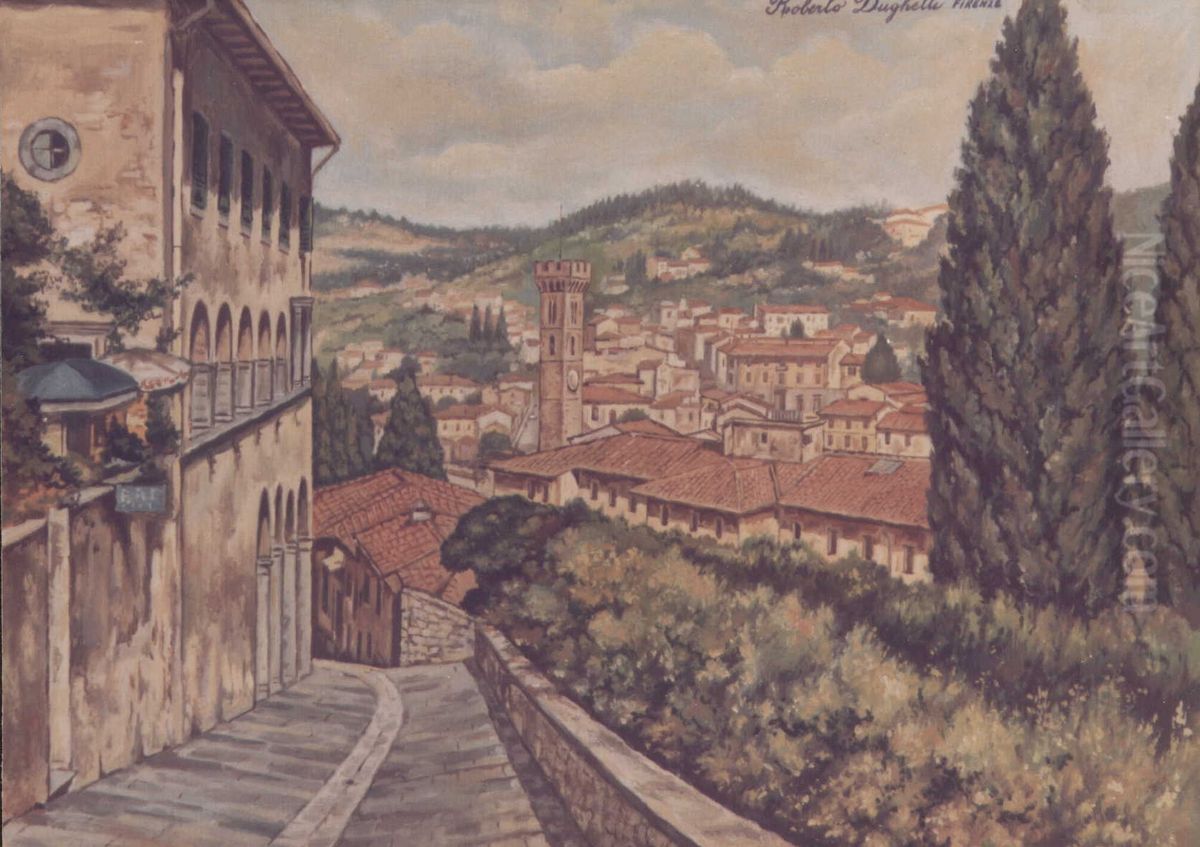 Panorama of Fiesole Oil Painting by unknown