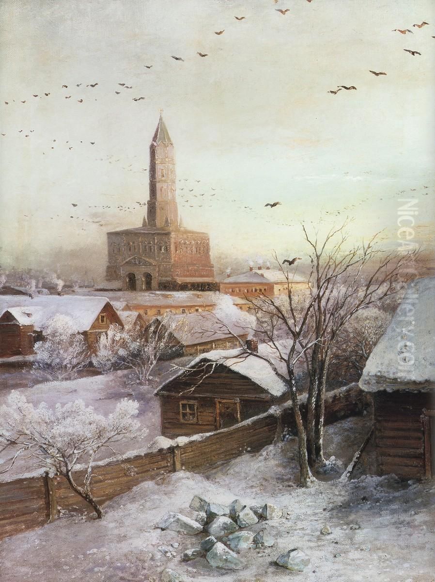 <<Suhareva basna v Moskve>> Oil Painting by Alexei Kondratievich Savrasov