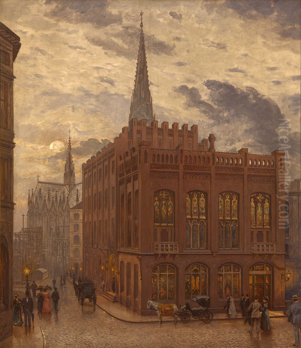 Gebaude derPatriotischen Gesellschaft. Oil Painting by Carl Rodeck