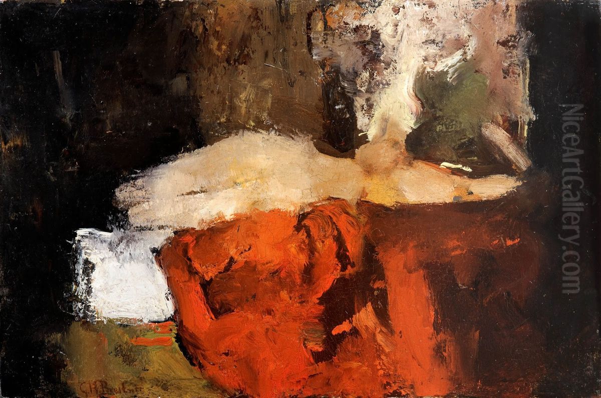 Reclining nude (1888) Oil Painting by George Hendrik Breitner