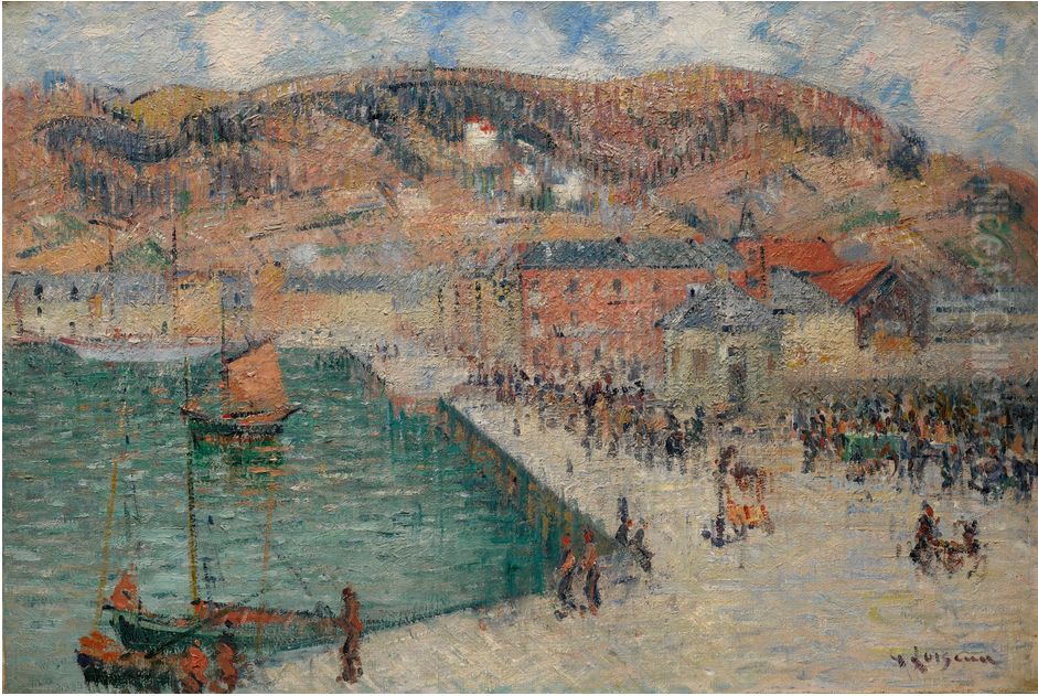 FECAMP, HOTEL AUBERT Oil Painting by Gustave Loiseau