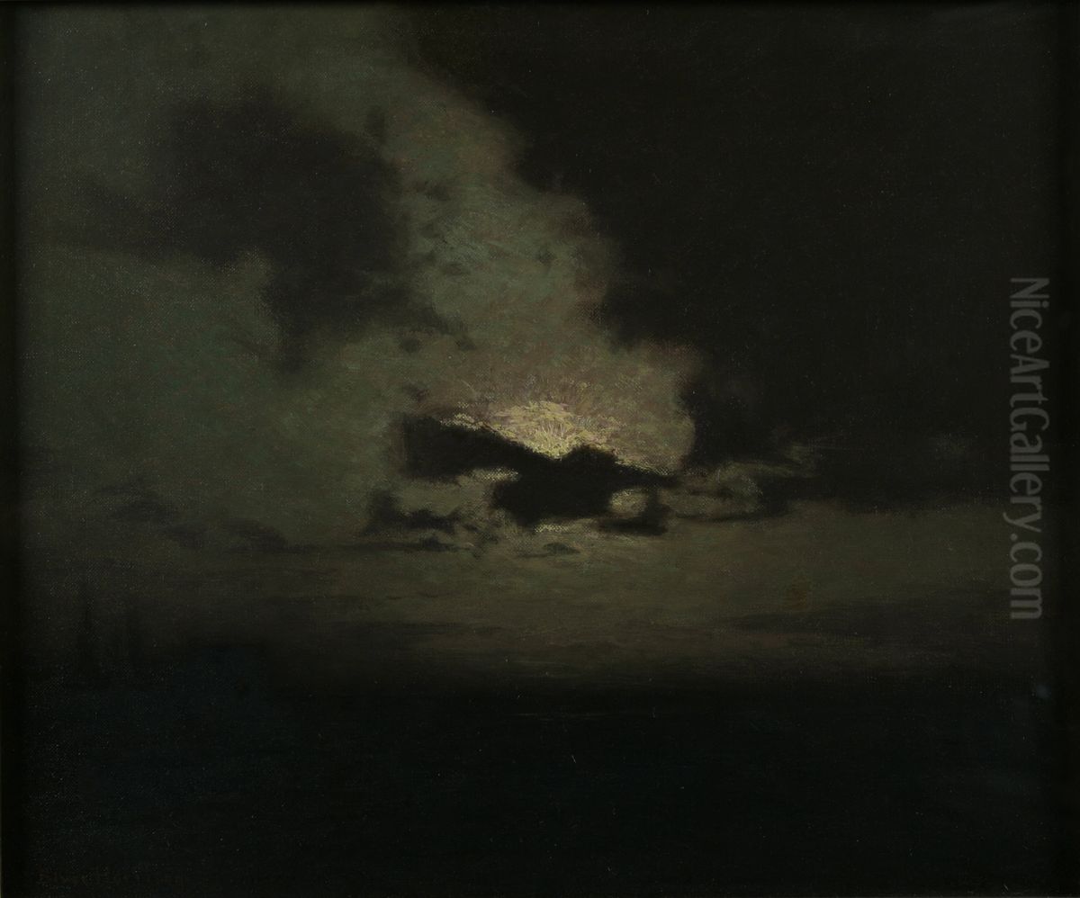 The Hidden Moon Oil Painting by L. Birge Harrison