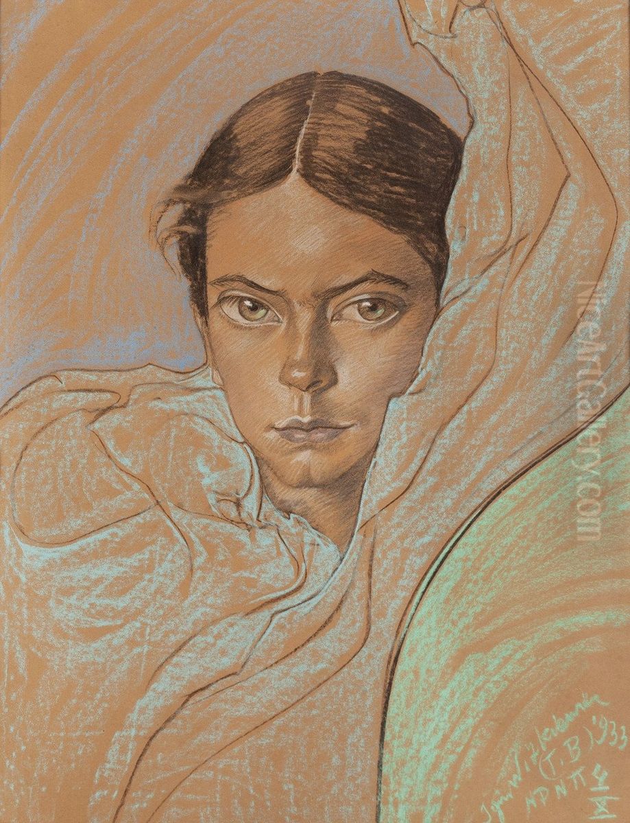 Portret Zofii Glogowskiej Oil Painting by Stanislaw Ignacy Witkiewicz (Witkacy)