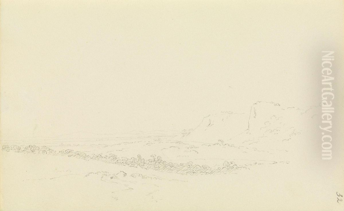 Landschaft im Elbtal mit Bergen Oil Painting by Caspar David Friedrich