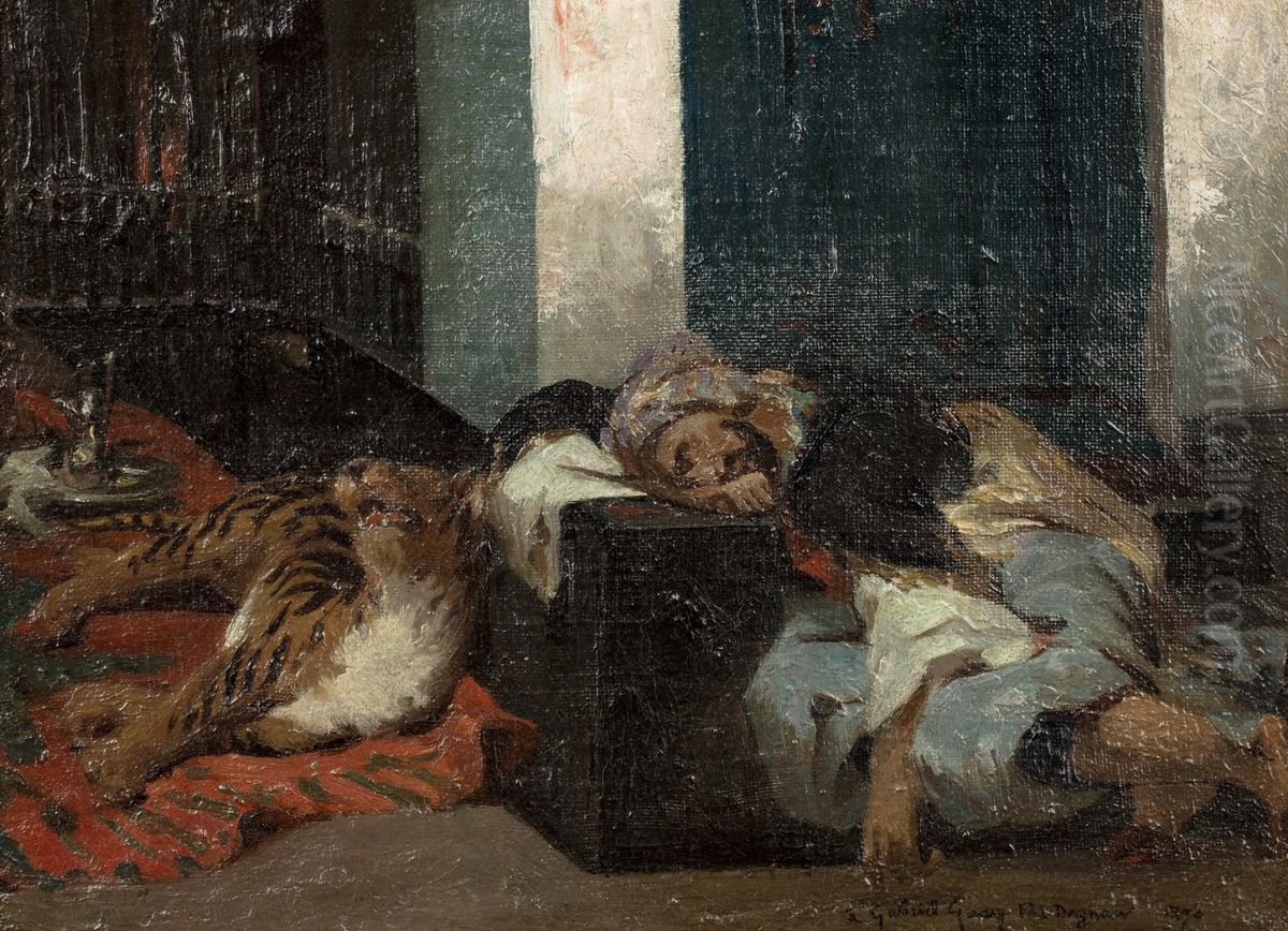 Le repos, etude Oil Painting by Pascal Dagnan-Bouveret