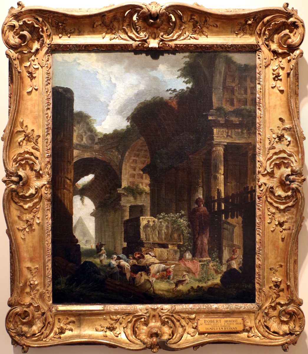 tempio in rovina Oil Painting by Hubert Robert