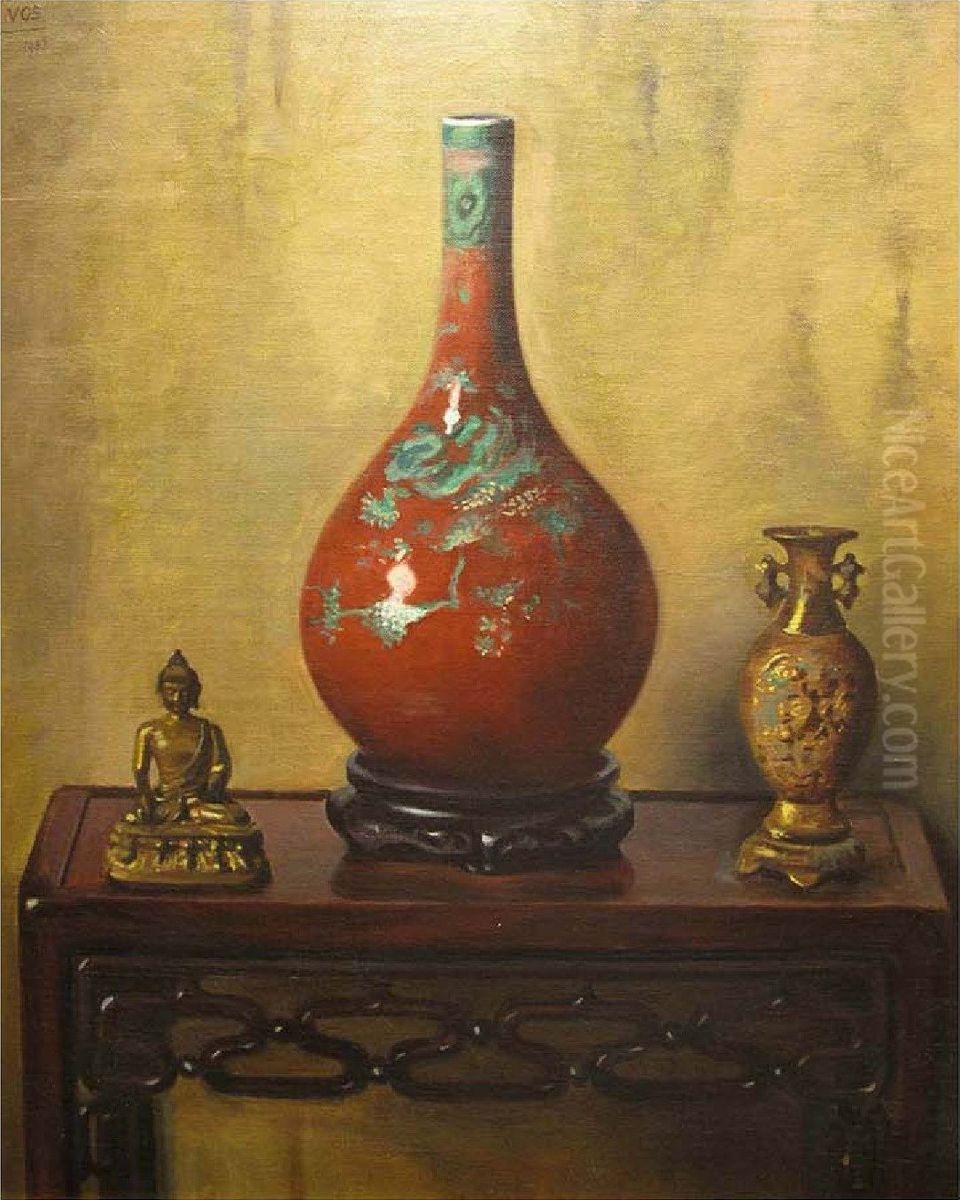 Gifts from Empress Cixi I Oil Painting by Hubert Vos