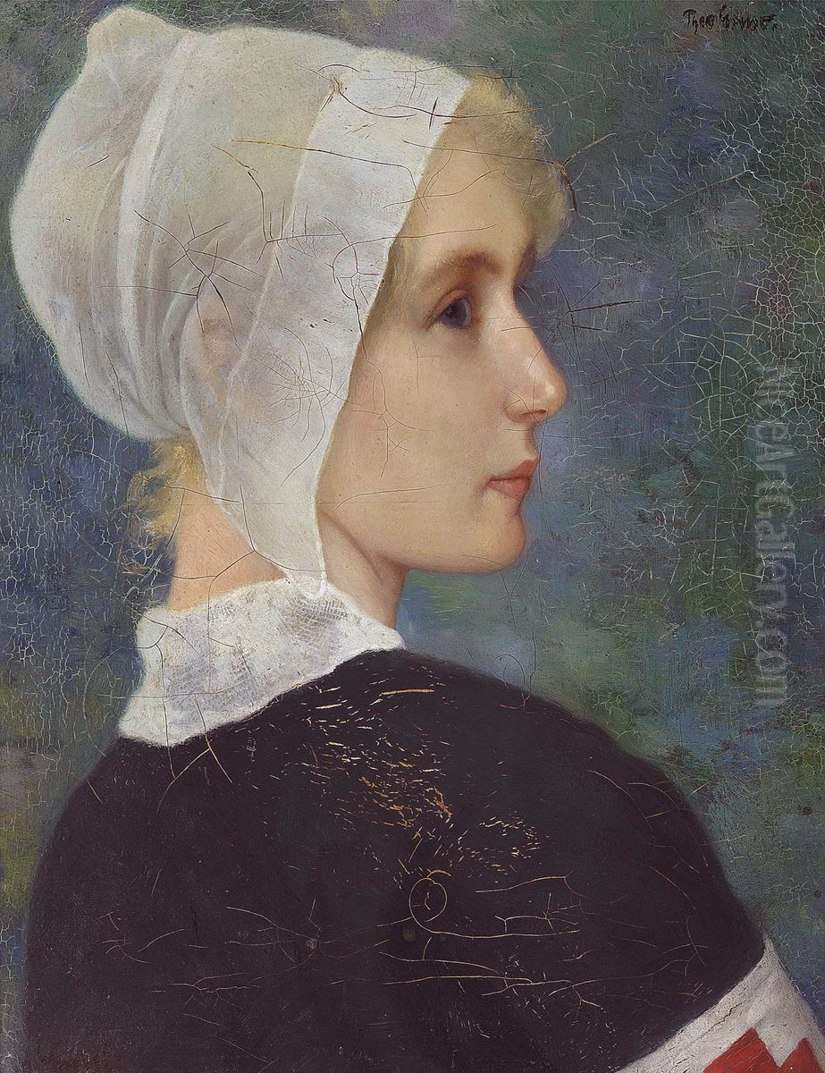 Red Cross Nurse Oil Painting by Theodor Grust