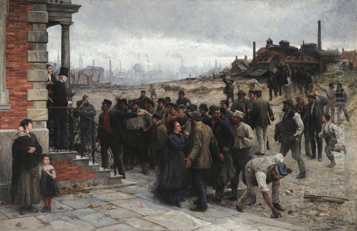 The Strike Oil Painting by Robert Koehler