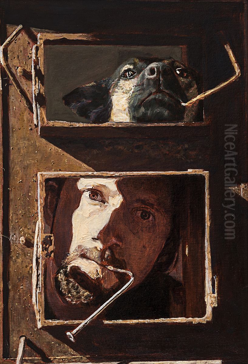 Selfportrait Oil Painting by Jacek Sztuka