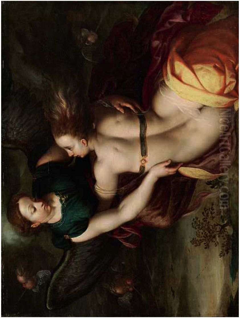 The goddess Iris saves Dido with the help of favorable winds from the sea Oil Painting by Jacob De Backer