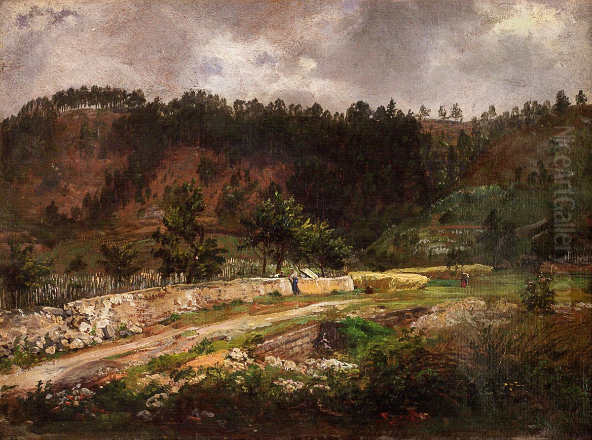 Road near Pillnitz Oil Painting by Johan Wilhelm Ludwig Dahl