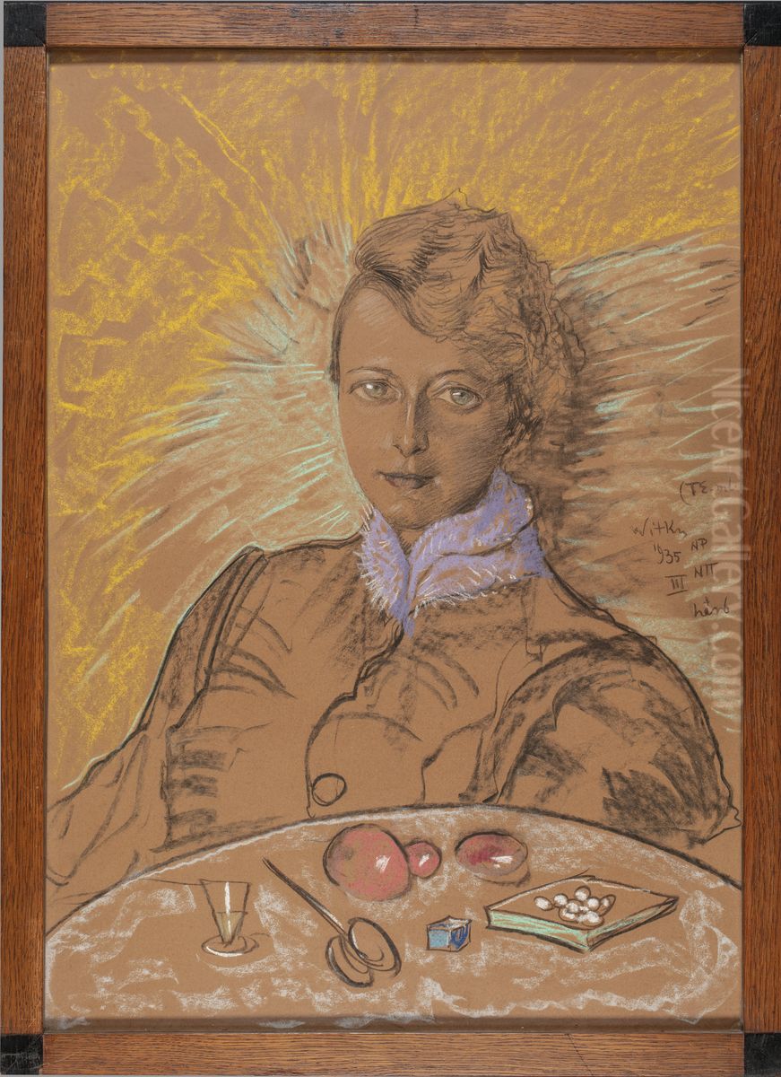 Portrait of Eugenia Bundykowa Oil Painting by Stanislaw Ignacy Witkiewicz (Witkacy)