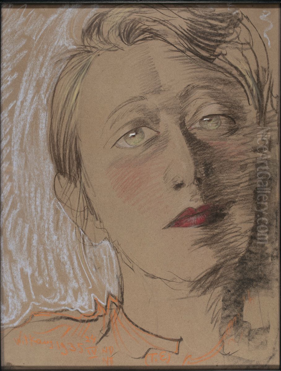 Portret Eugenii Bundykowej Oil Painting by Stanislaw Ignacy Witkiewicz (Witkacy)