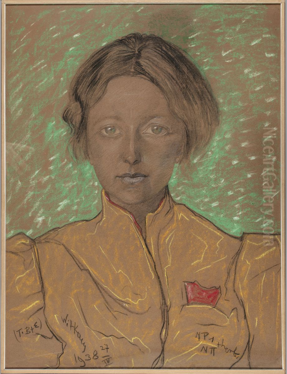 Portret Eugenii Bundykowej Oil Painting by Stanislaw Ignacy Witkiewicz (Witkacy)