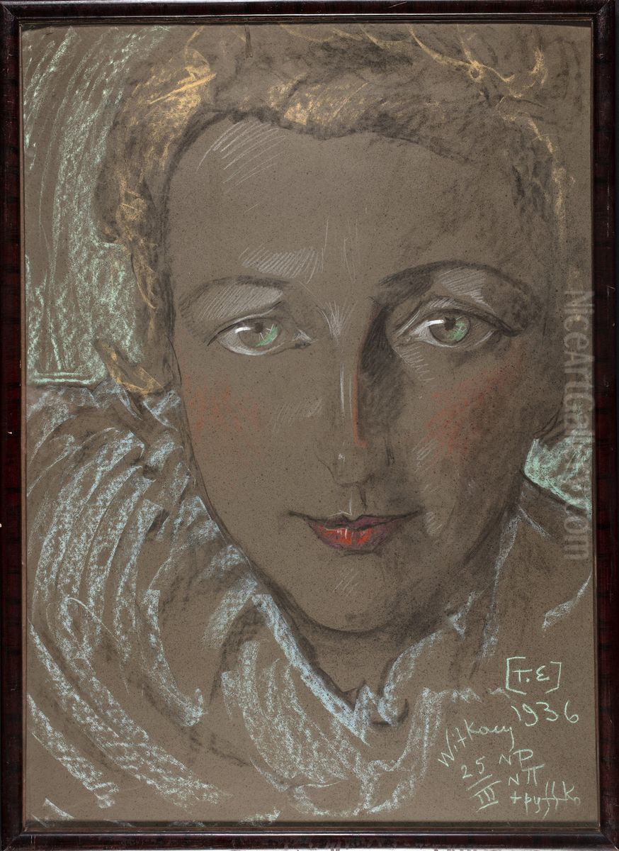 Portrait of Eugenia Bundykowa Oil Painting by Stanislaw Ignacy Witkiewicz (Witkacy)