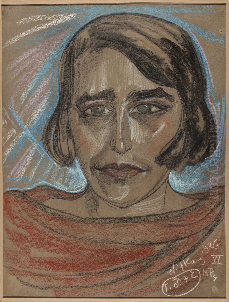 Portrait of Helena Jasinska Oil Painting by Stanislaw Ignacy Witkiewicz (Witkacy)