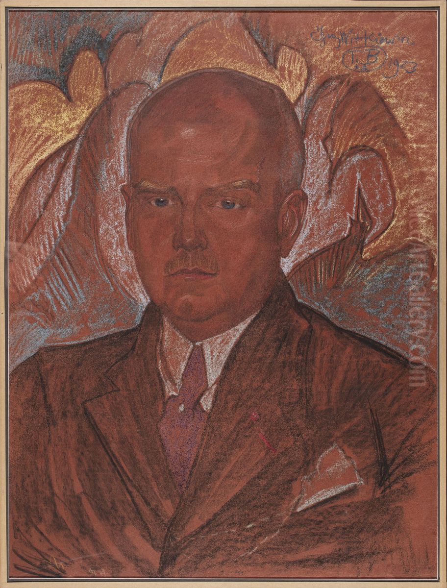 Portret Emila Mlynarskiego Oil Painting by Stanislaw Ignacy Witkiewicz (Witkacy)