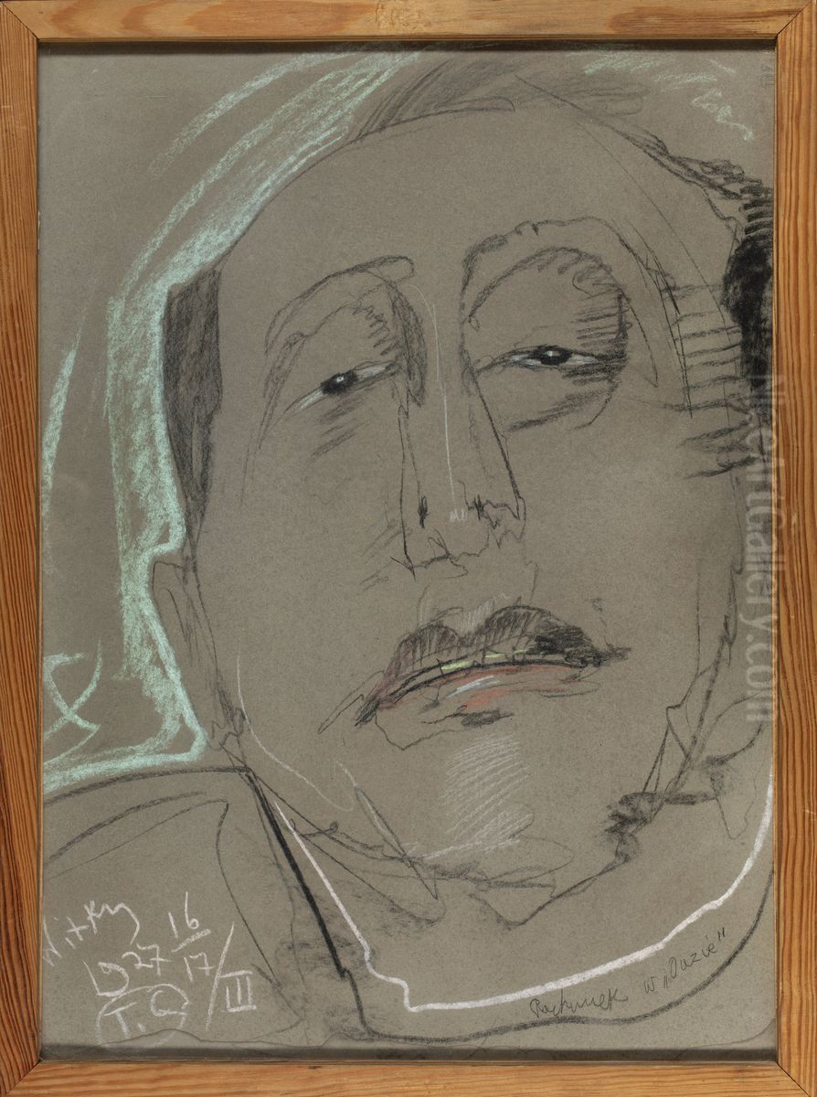 Portrait of Leon Reynel Oil Painting by Stanislaw Ignacy Witkiewicz (Witkacy)