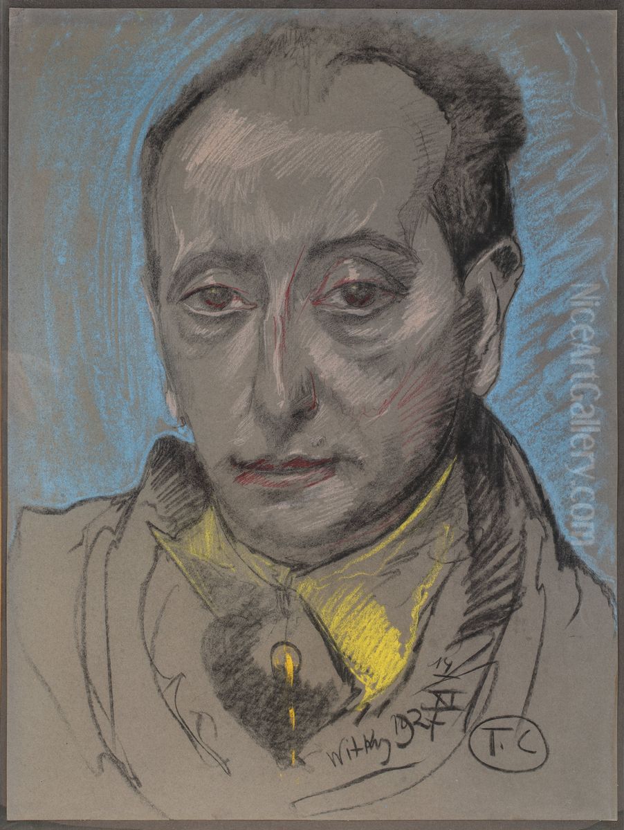 Portrait of Leon Reynel Oil Painting by Stanislaw Ignacy Witkiewicz (Witkacy)