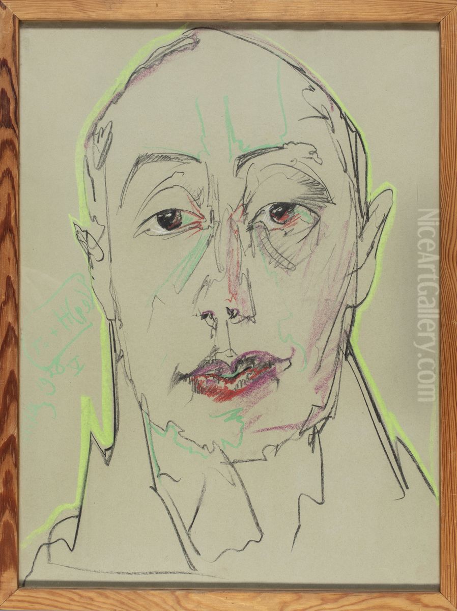 Portrait of Leon Reynel Oil Painting by Stanislaw Ignacy Witkiewicz (Witkacy)