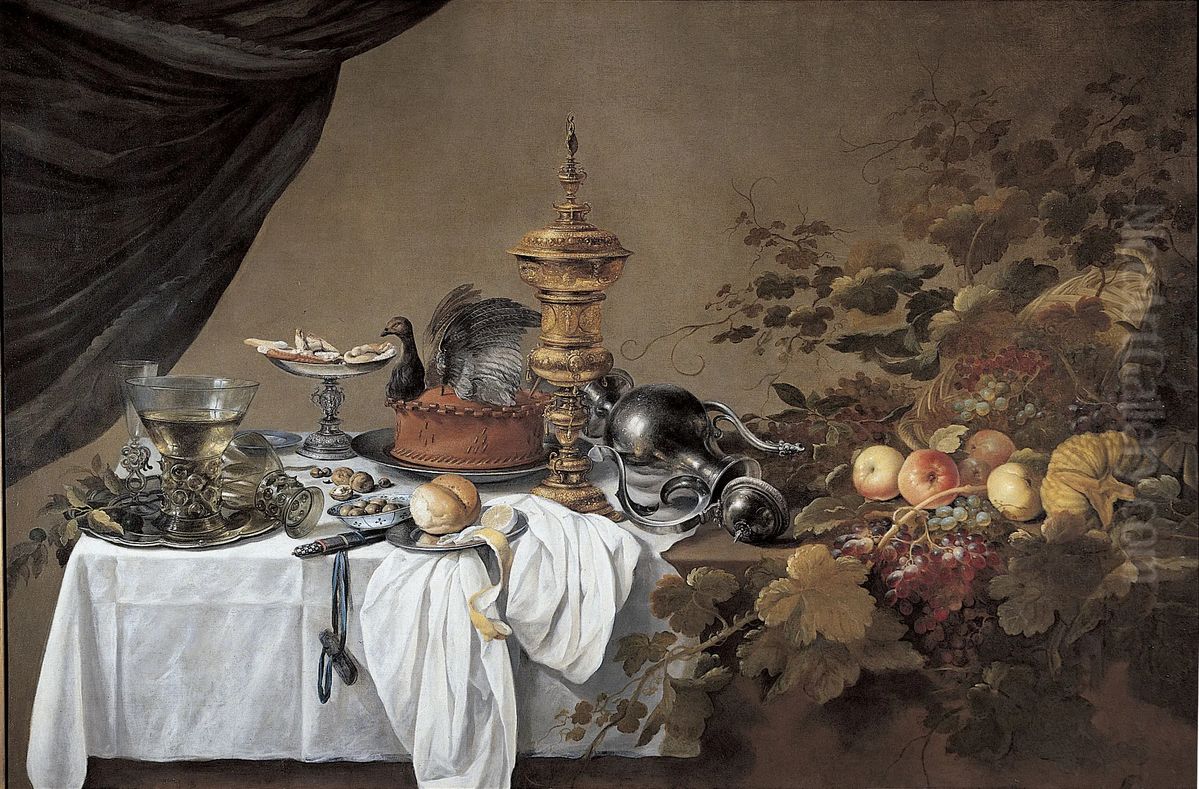 Still life of a richly laid table Oil Painting by Pieter Claesz