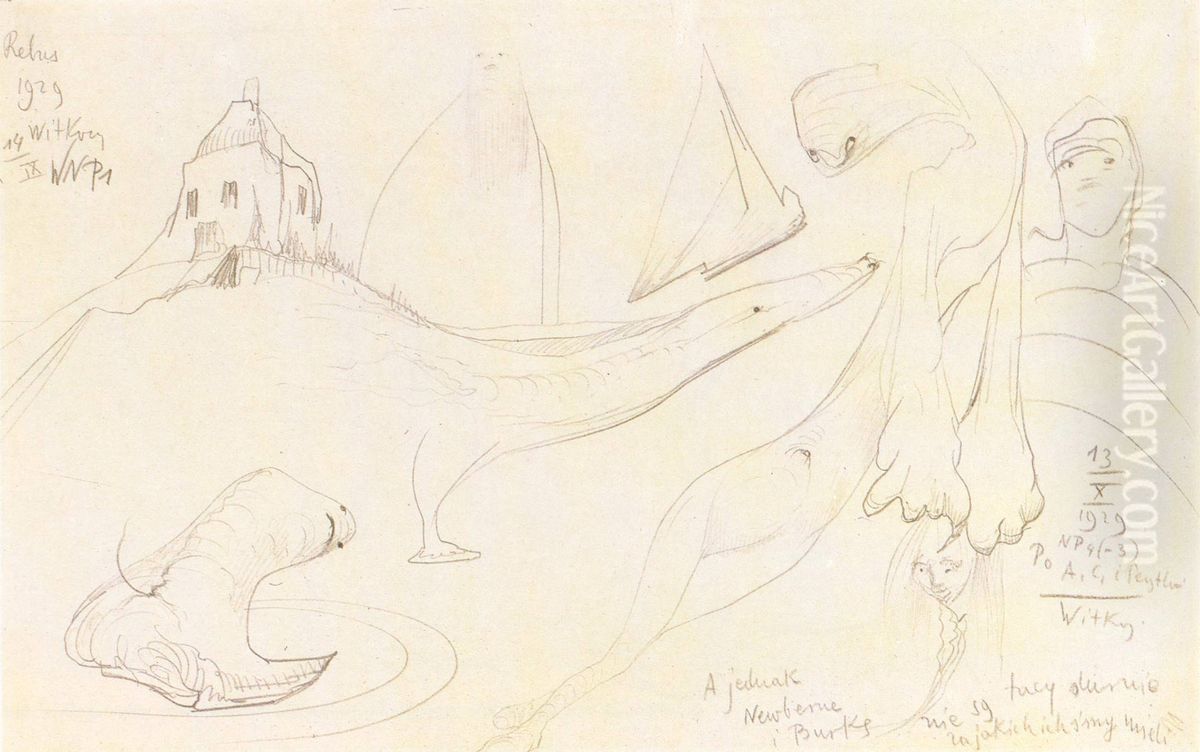 Rebus Oil Painting by Stanislaw Ignacy Witkiewicz (Witkacy)