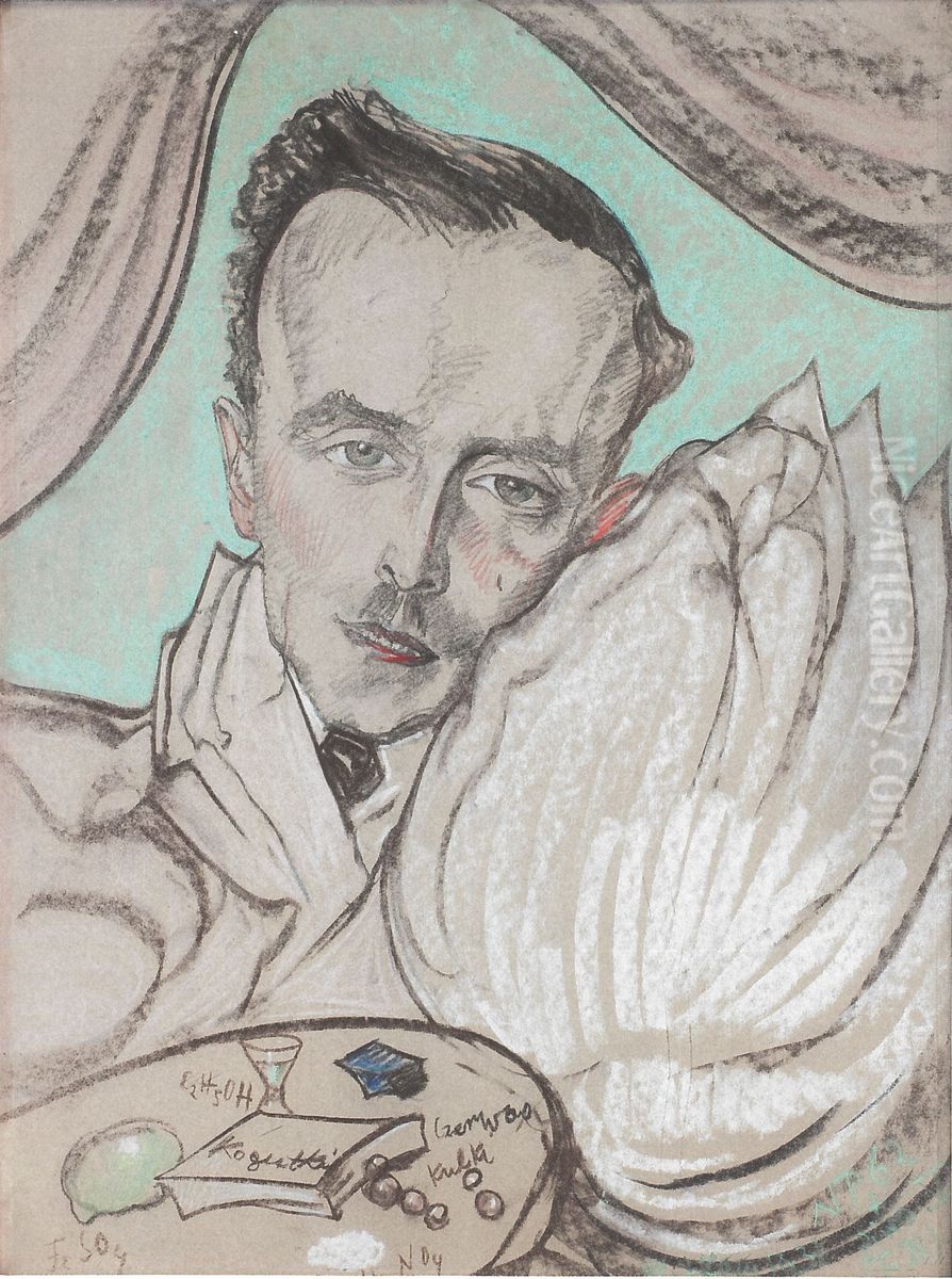 Portrait of Arthur Schroeder Oil Painting by Stanislaw Ignacy Witkiewicz (Witkacy)