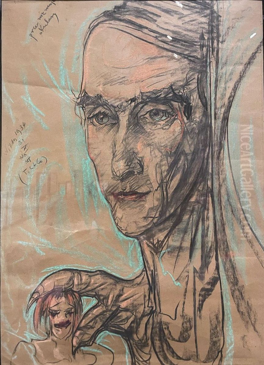 Portret Jana Wladyslawa Pakowskiego Oil Painting by Stanislaw Ignacy Witkiewicz (Witkacy)