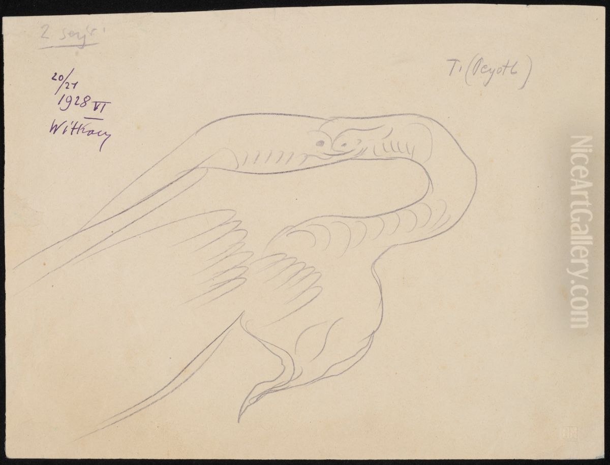 Peyote Drawing Oil Painting by Stanislaw Ignacy Witkiewicz (Witkacy)